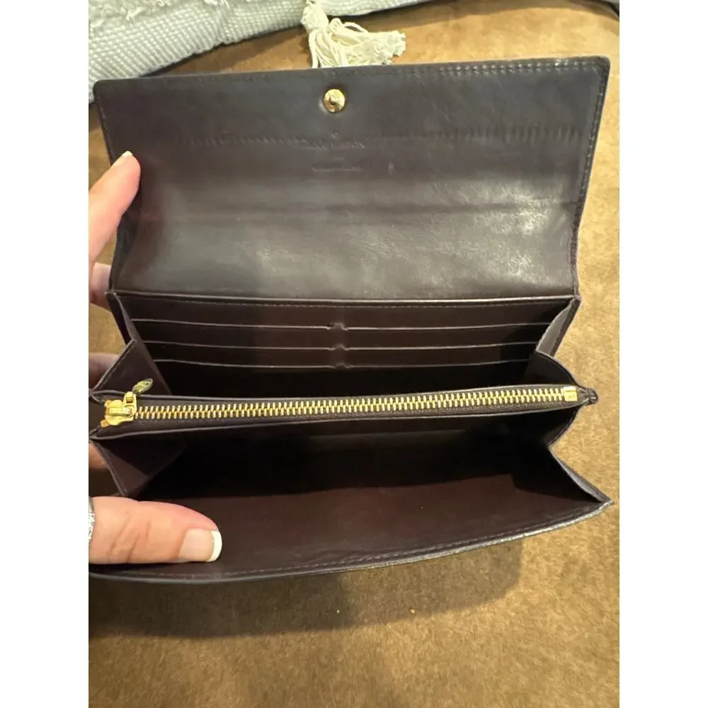 Louis Vuitton Monogram Vernis Sarah Wallet Amarante